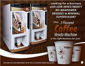 Munt bediende koffiezetapparaat